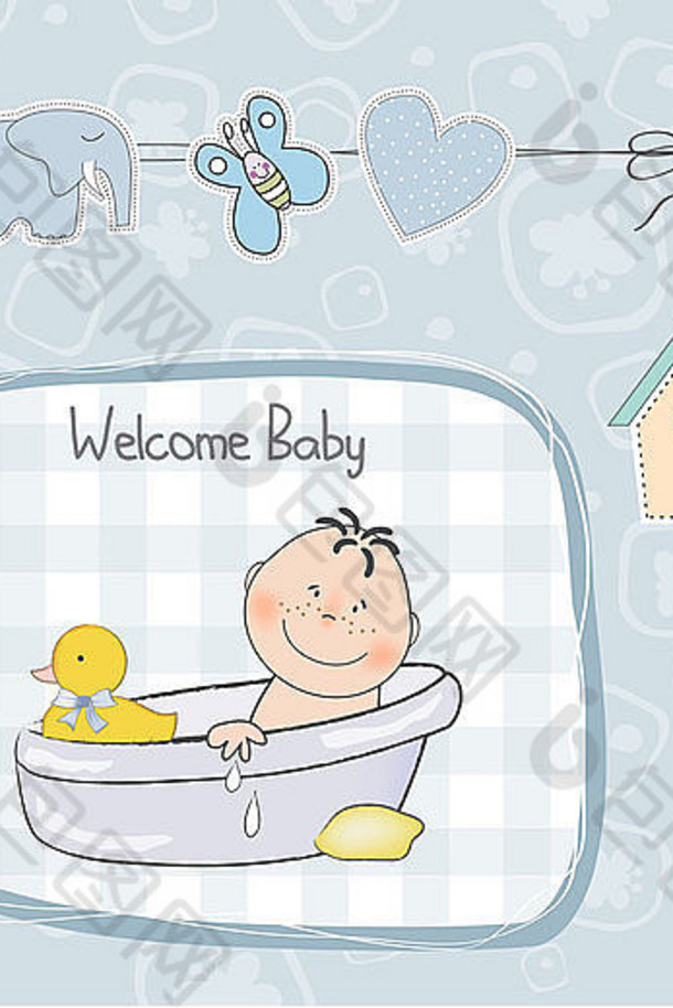 婴儿男孩淋浴卡
