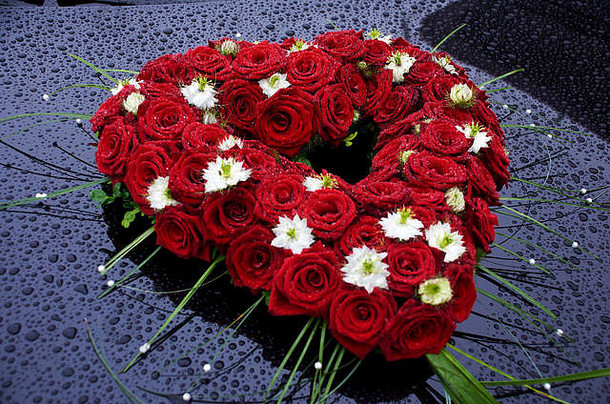 婚礼花束红色的玫瑰