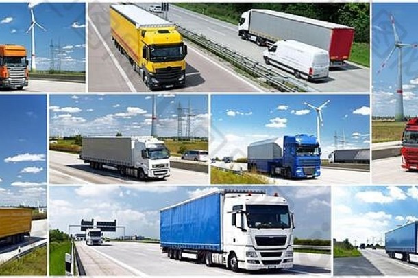 卡车货物公路运输-贸易和物流