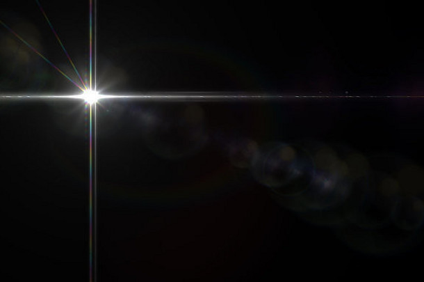 在3d软件中制作具有镜头光斑和锯齿效果的星星