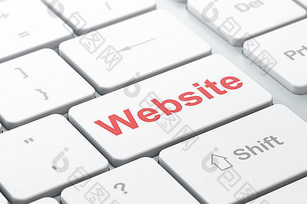 SEO网站设计理念：以电脑键盘为背景的网站