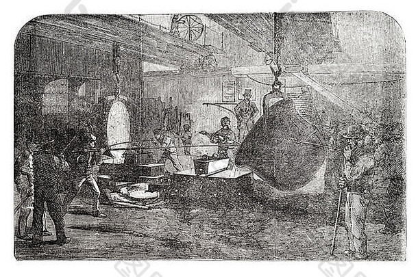 regent canal铁厂铸造厂Grissell先生政府1855年<strong>的</strong>砂浆铸造