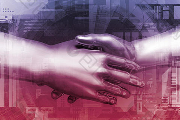 虚拟握手和数字协议技术概念