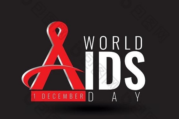 12月世界艾滋病一天概念