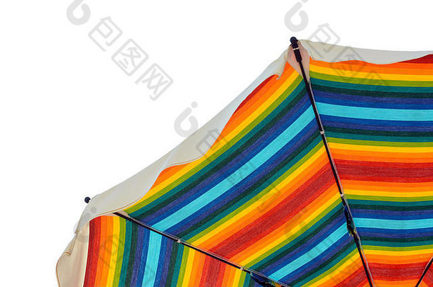 海滩伞彩虹颜色开放保护阳光