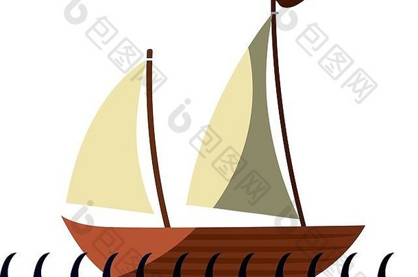 帆船图标图像