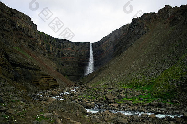 冰岛利特兰斯福斯瀑布