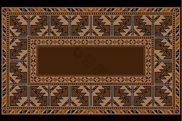 奢侈品少数民族地毯亚美尼亚古董点缀棕色（的）阴影