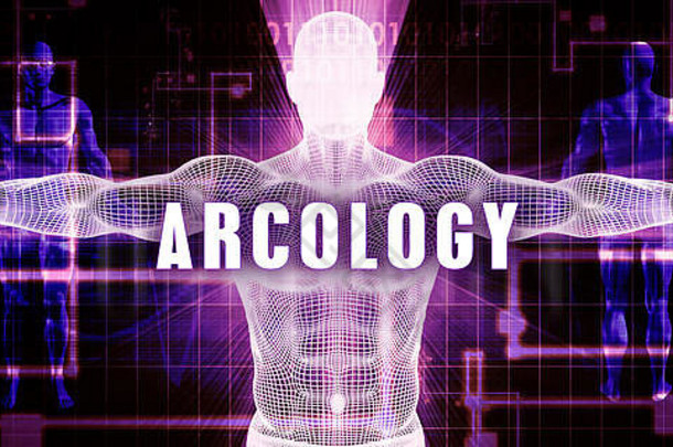 Arcology作为数字技术医学概念艺术
