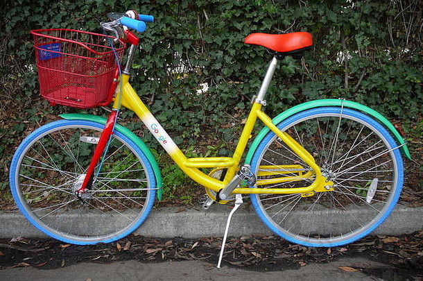 谷歌自行车街道山视图硅谷总部谷歌公司
