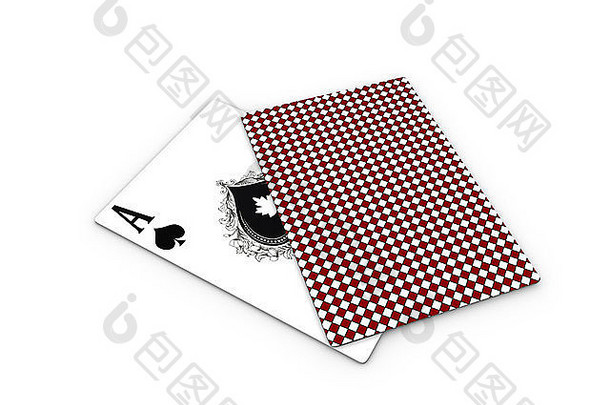 图像扑克王牌卡白色背景