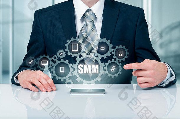 业务技术互联网网络概念smm社会媒体<strong>市场</strong>营销虚拟显示