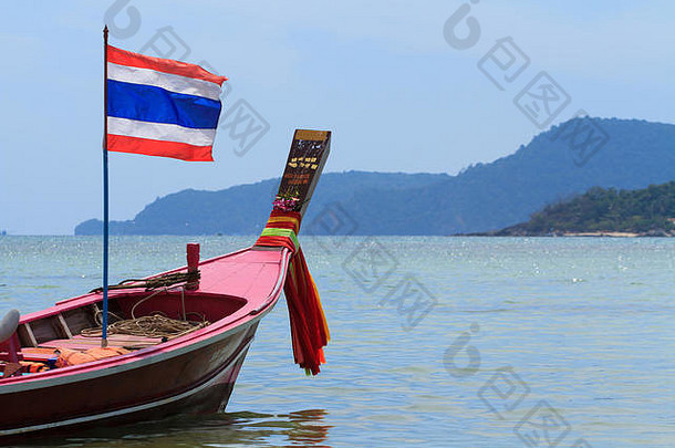 泰国普吉岛的长尾船Ruea Hang Yao