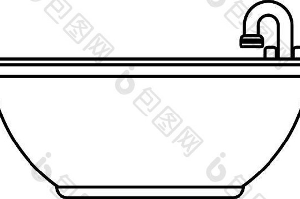 浴缸浴具项目图标图像