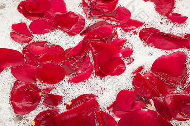 浴水玫瑰花瓣