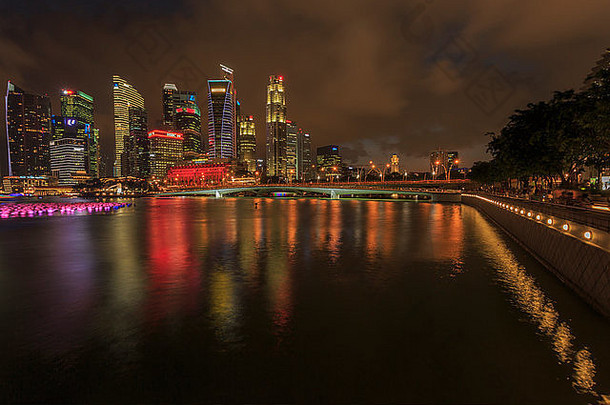 新加坡中央商务区夜景