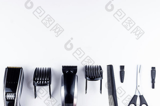 机理发表格剪刀梳子理发店头发限幅器表格发型减少头发