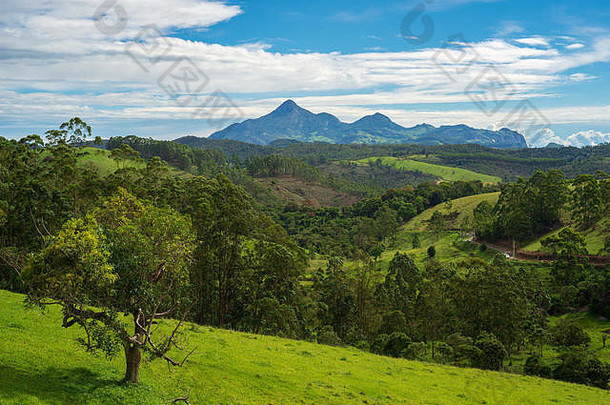 炉大山轮渡拉加托风景优美的路佩德拉蓝色获奖圣人巴西