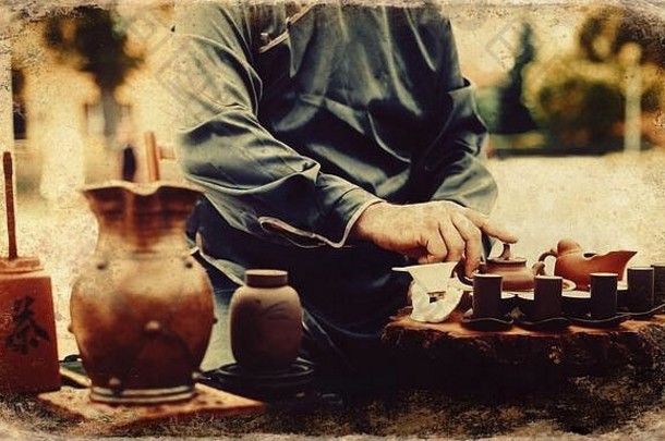 茶仪式照片效果边境
