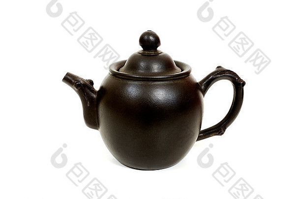 传统的中国人茶能白色背景