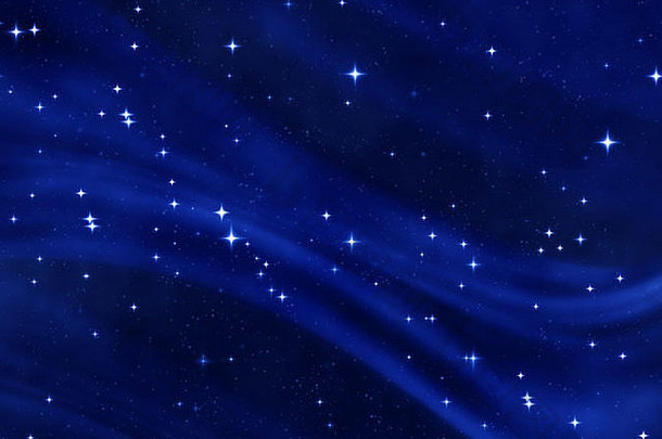 一个美丽的蓝色恒星场，由明亮的星星组成