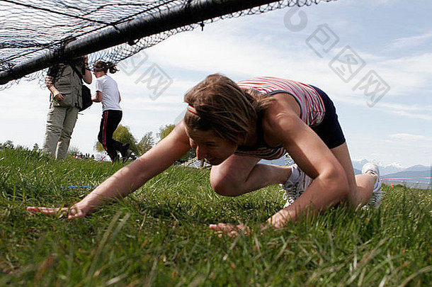 温哥华不列颠哥伦比亚省运动健身女孩障碍赛