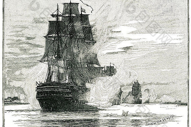 英国舰队驶过达达尼尔群岛皇家海军战舰特拉法加战役海军上将纳尔逊勋爵