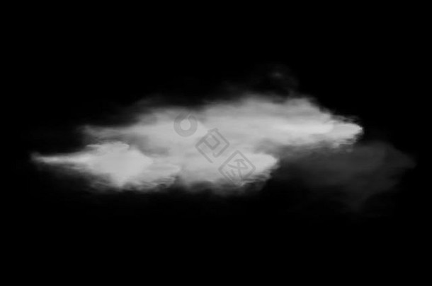 黑色背景上的白色云彩用于附加图像设计