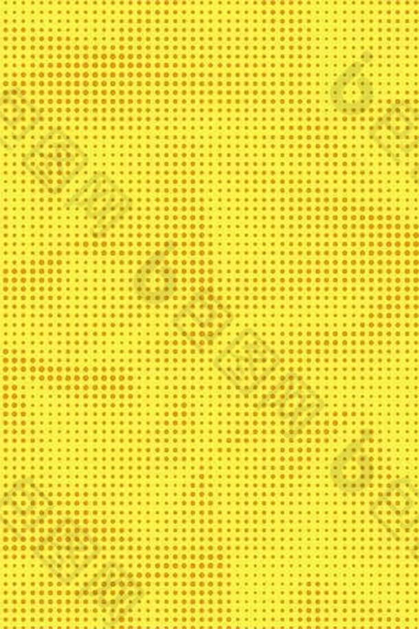 一组半色调网点。黄色背景。