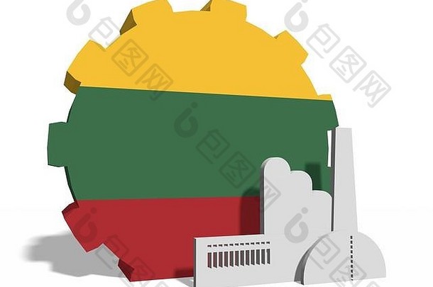 立陶宛重行业概念图像齿轮植物图标