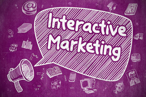 互动营销-商业概念。