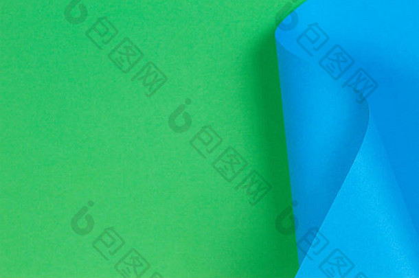 抽象<strong>几何</strong>图形淡蓝色和绿色纸张背景