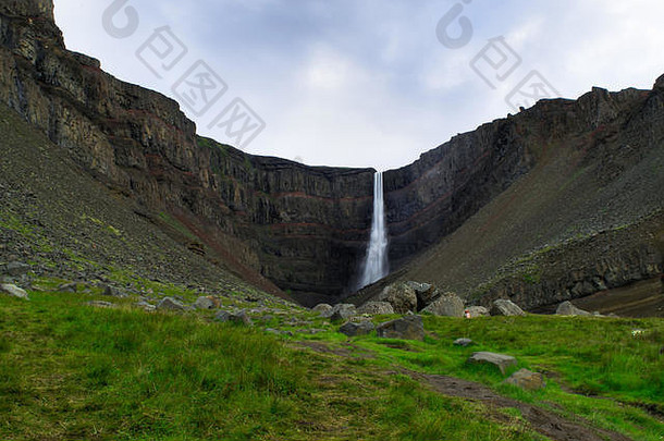 冰岛利特兰斯福斯瀑布