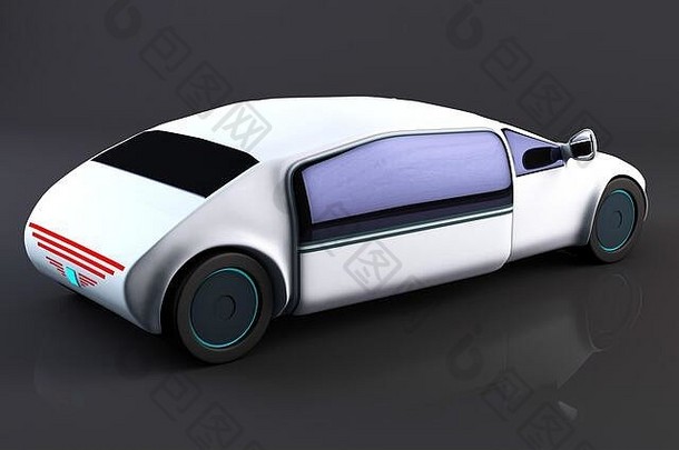 Autonomus电动汽车概念设计3D插图