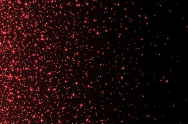 红色的火花，抽象的发<strong>光</strong>粒子，黑暗<strong>背景</strong>下闪闪发<strong>光</strong>的星尘。飞扬的圣诞<strong>光</strong>芒和火花。