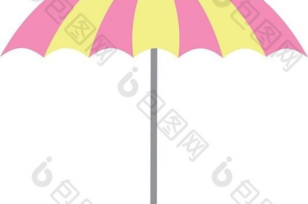 海滩伞孤立的图标
