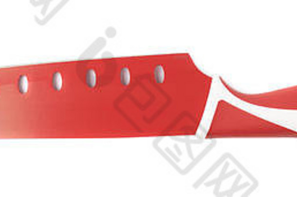 钢红色的刀孤立的白色背景