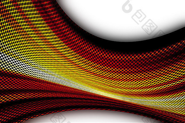抽象红黄背景和带有运动模糊的数字波