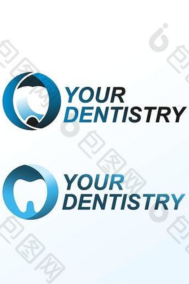 品牌识别企业标志设计。牙医及牙科诊所标志