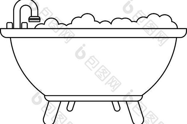 浴缸孤立符号