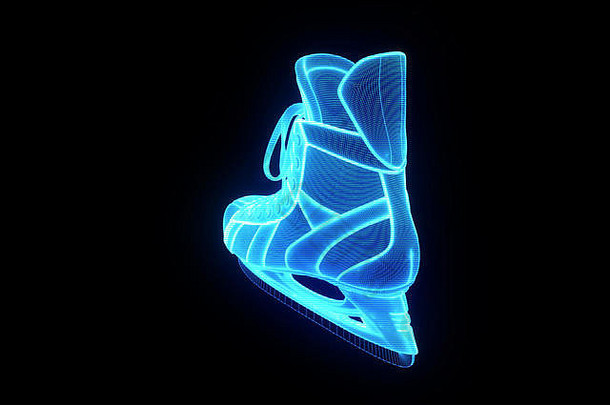 冰滑冰全息图线框风格不错的呈现
