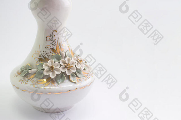 明信片陶瓷瓷丰富的装饰花瓶花柔和的