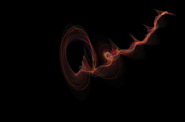 神奇的宇宙神秘抽象背景。五颜六色的烟，水里的墨，宇宙的图案。抽象运动、火的流动、火焰