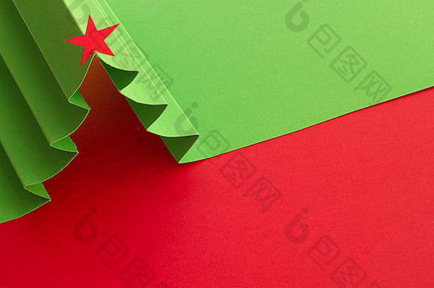 有创意的设计圣诞节背景纸冷杉树