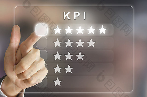 在虚拟屏幕界面上手动点击KPI或关键绩效指标