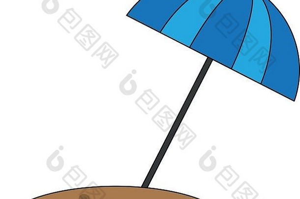 伞形条纹图标图像