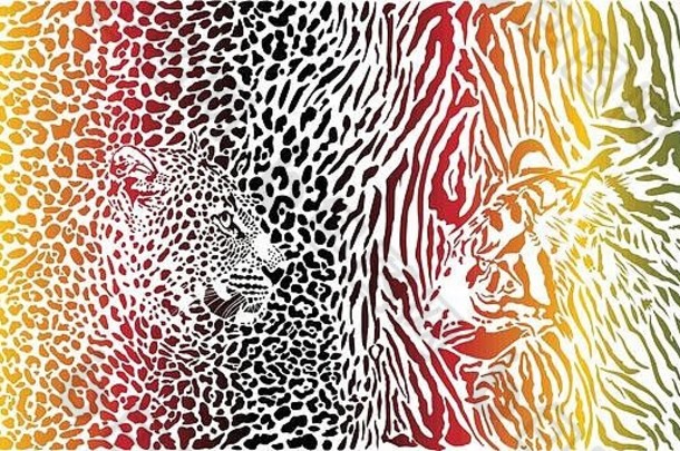 老虎豹颜色模式背景
