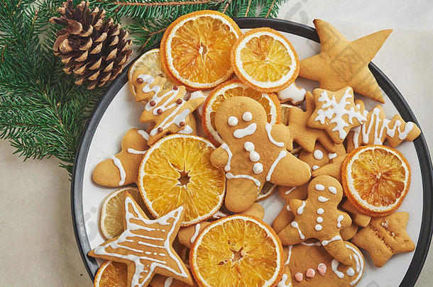 橙色<strong>圣诞</strong>蜂蜜饼干