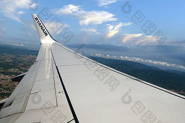 瑞安航空公司波音公司翼显示翼提示飞行土地