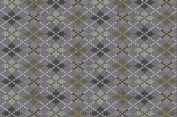 针织纹理织物灰色的背景几何点缀无缝的模式